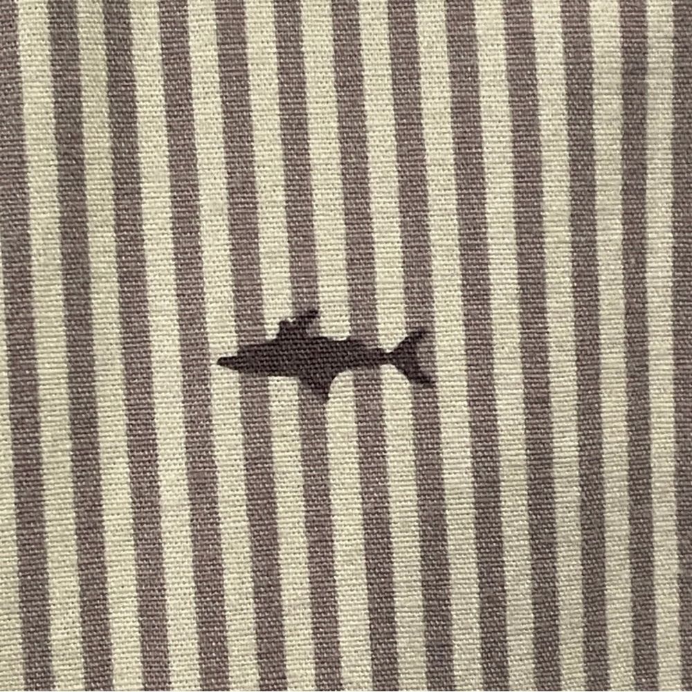 George Gray Casual Button Down Shirt, Stripes with Sharks, Size 2XL - Picture 8 of 8